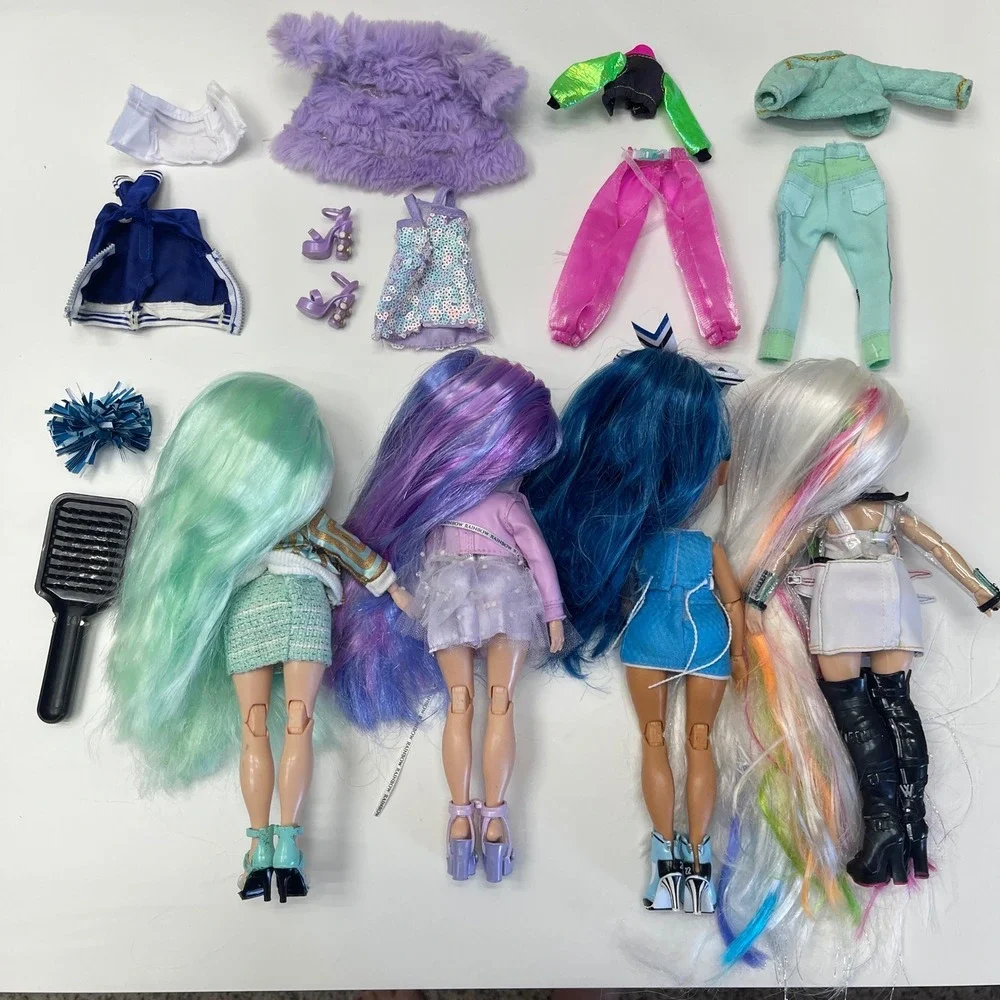 Rainbow High Doll Lot 4 Daphne Violet Skyler Amaya w/ Clothes & Accessories MGA
